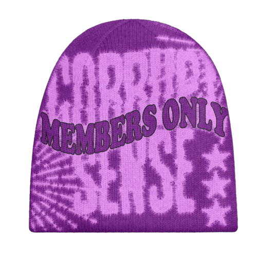 "MEMBERS ONLY" BEANIE (PURPLE)