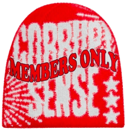 "MEMBERS ONLY" BEANIE (RED)