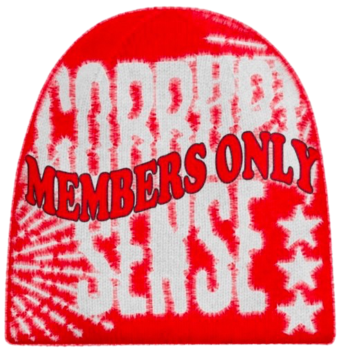 "MEMBERS ONLY" BEANIE (RED)