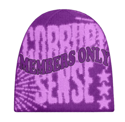"MEMBERS ONLY" BEANIE (PURPLE)