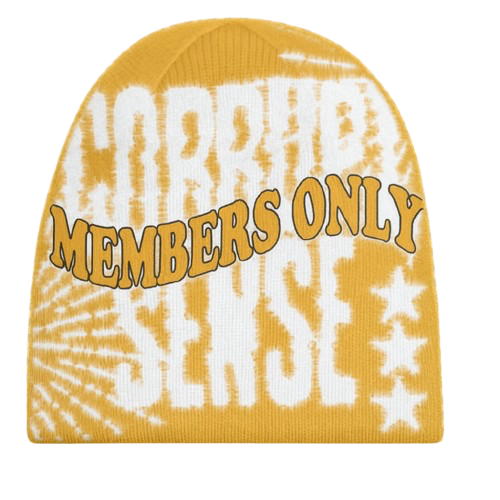 "MEMBERS ONLY" BEANIE (MUSTARD YELLOW)