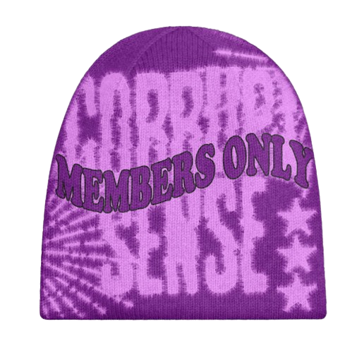 "MEMBERS ONLY" BEANIE (PURPLE)